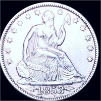 1853 Seated Liberty Half Dollar CLOSELY UNC