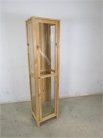 Tall & Thin, Raw Wood & Glass Door Display