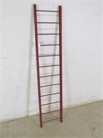 Decorative Red-Painted Wooden Ladder