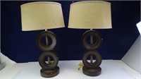 (2) Bronzed Lamps