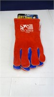 Red Side Split Cowhide Gloves