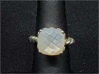 .925 Sterling Silver Artist Signed Gemstone Ring