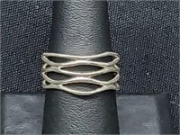 .925 Sterling Silver Openwork Band