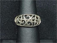 .925 Sterling Silver Openwork Ring