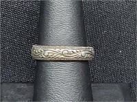 .925 Sterling Silver Patterned Band