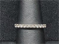 .925 Sterling Silver CZ Band