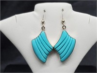 .925 Sterling Silver Turquoise Earrings