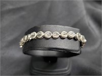 .925 Sterling Silver Etched Bracelet