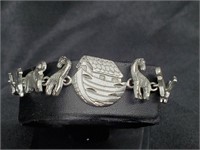 .925 Sterling Silver Noahs Ark Bracelet