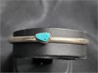 .925 Sterling Silver Turquoise Cuff Bracelet