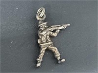 .925 Sterling Silver Soldier Charm