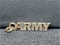 .925 Sterling Silver Army Charm