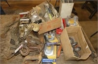 Come-a-Long, Handsaws, Rathcet Binders, Box of Mis