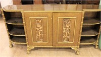Vintage gilted clawfoot credenza