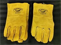 New Two Pairs Caiman Leather Welding Gloves