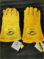 New Two Pairs Caiman Leather Welding Gloves