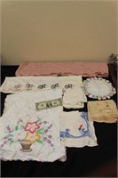 Lot of Vintage Tea Towels & Doilies #1