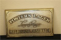 Fosters Lager Plastic Beer Sign