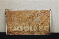 Metal Skelly Tagolene Oil Sign