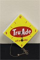 TruAde Beverages Advertisement Plastic Clock