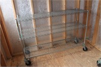 Rolling Subway Style Wire Rack #1
