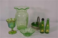 Lot of Green Glassware