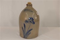 W.E. Welding, Brantford, Ont. Blue Flowered Jug
