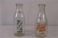 Cockerton's and Foxton's Quart Milk Bottles