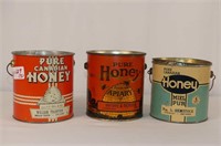 3-Tin 4lb Honey Pails