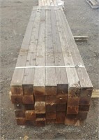 Redwood 4" X 4" X 10' long. 35 pieces.