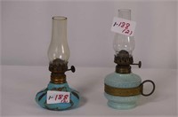 2-Miniature Coal Oil Lamps