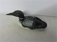 Carved Loon By J Barrger Dated Aug. 1998