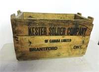 Tester Solder Company Brantford Wood Box