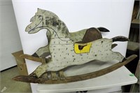 Wonderful Folk Art Shoofly Rocking Horse