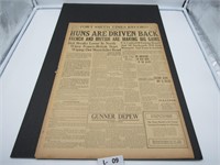 Fort Smith Times Record  1918 Newspaper WWI