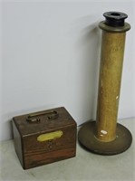 Small Document Box & Wood Spool