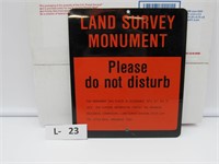 Vintage Survey Monument Arkansas Sign