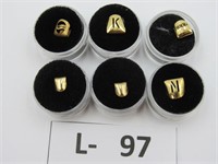 Lot of 6 Slip on Gold plated Tooth