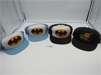 Lot of 4 Batman Ball Caps