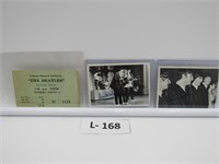1964 The Beatles Telecast Ticket & Gum Cards