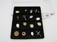 Tray of Vintage Religous Charms/Pins
