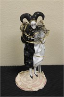 Porcelain Face Jester Figurine With Stand #2