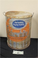 Large Flakewhite Metal Shortening Can