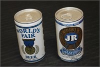 Collectible Full JR Ewing & World's Fair Beer Cans