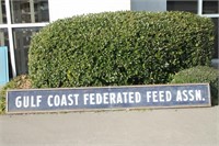 Long Gulf Coast Federated Feed Assn. Metal Sign