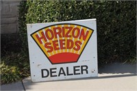 Double Sided Horizon Seeds Dealer Sign