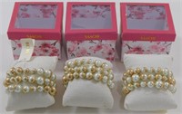 Set of 3 NIB Saachi Magnetic Clasp Bead Bracelets