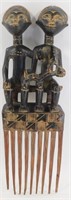 * Traditional West African Ornamental Comb: Man,