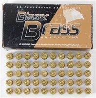 * 50 rounds of 9 mm Luger, 115 grain FMJ Blazer