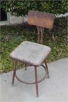 Vintage Industrial Look Metal Chair - Great Look